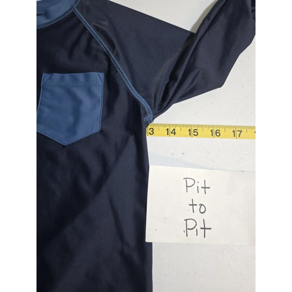 Crewcuts Unisex Rash Guard Long Sleeve UPF 50+ Size Small Blue Swimwear Shirt